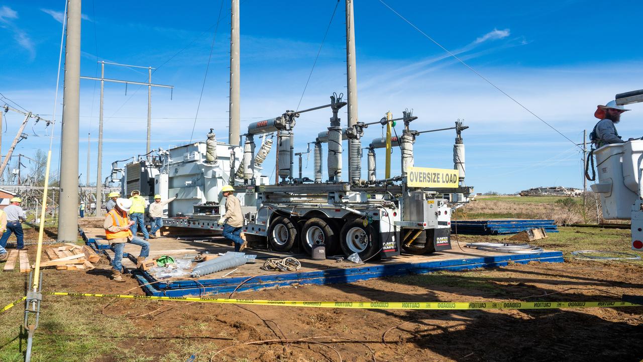 A mobile substation allowed Entergy Mississippi to safely restore power to customers in Winona Tuesday night, just a few days after the tornado destroyed the substation.